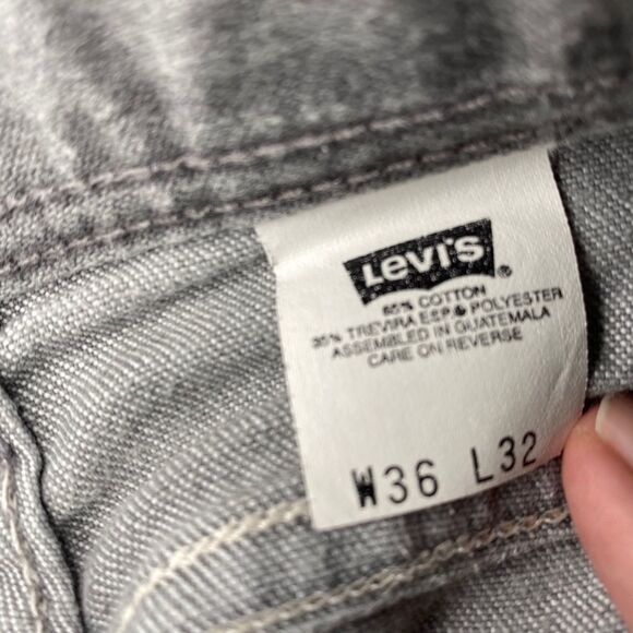 Levi’s Men’s Gray Jeans Sz W 36 L 32 - Picture 6 of 7